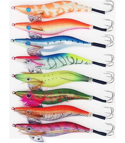 Amazon | 釣具 タコエギ 4.0号 8色柄 8本 セット A20takoegi40h8C